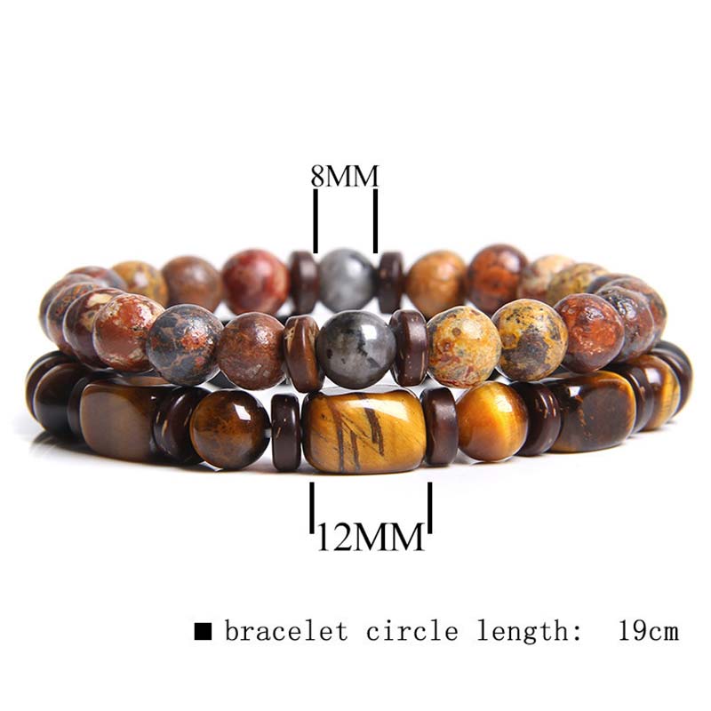 8 mm Tigerauge Kaiserstein Heilarmband für Meditation