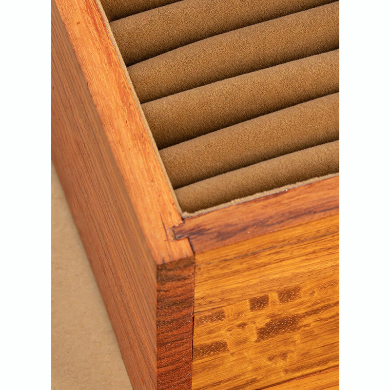 Handgefertigte Schmuckschatulle aus Rosenholz, 25,5 cm groß, verschließbar