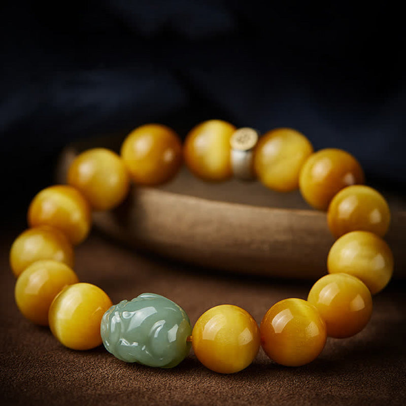 14 mm Tigerauge Pixiu Jade Schutzarmband