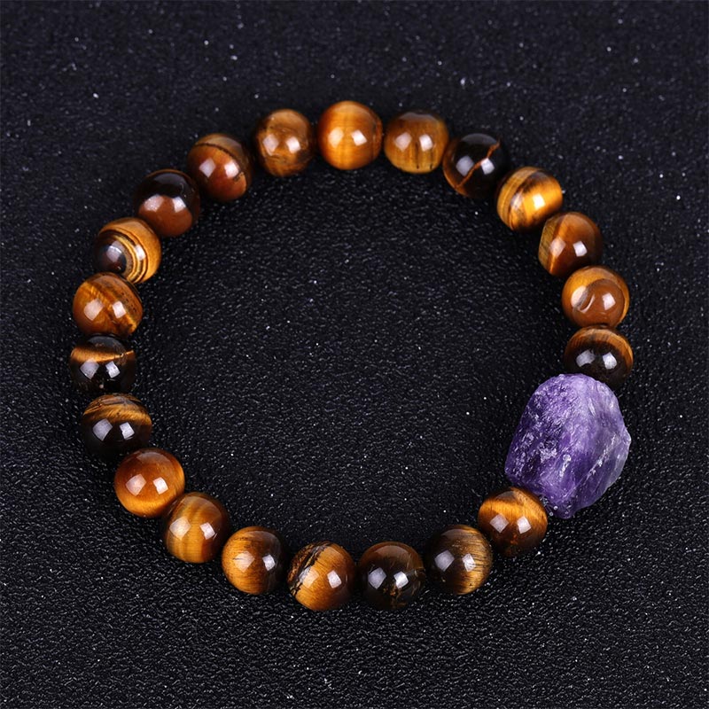8 mm Tigerauge-Amethyst-Balance-Armband