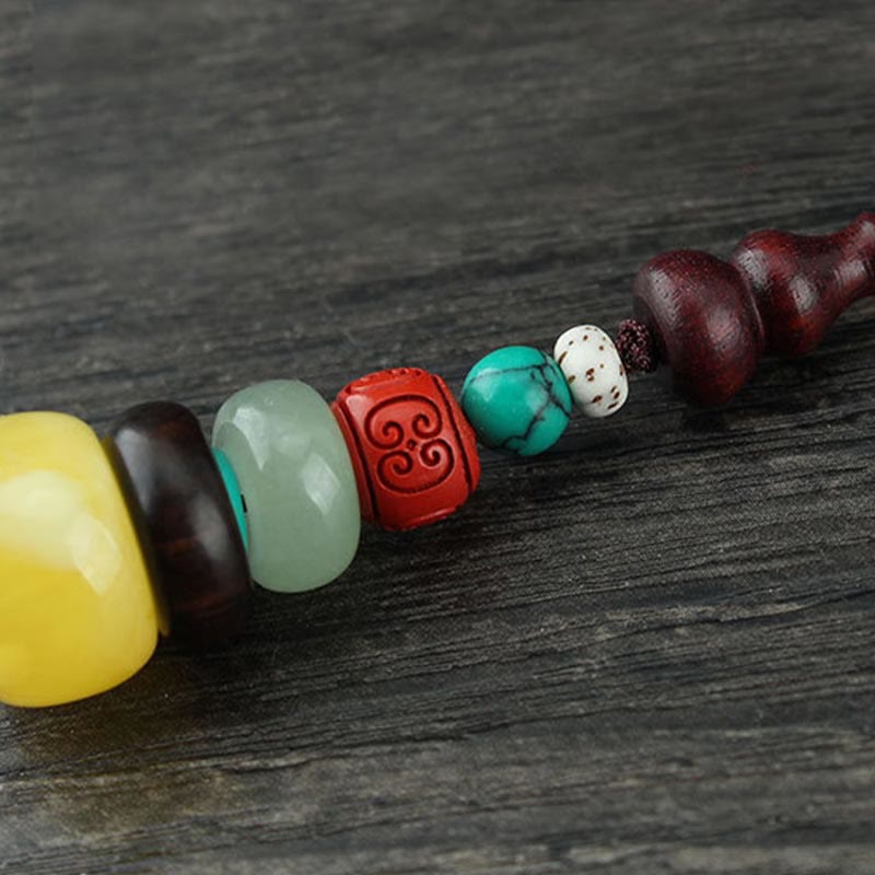 Spirituelle grüne Sandelholz Ebenholz Holz Telefon hängende Dekoration