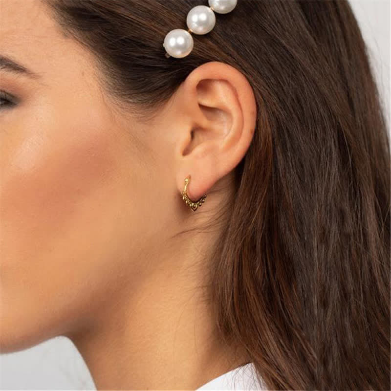 Kupferne Lotusblüten-Glücks-Creolen