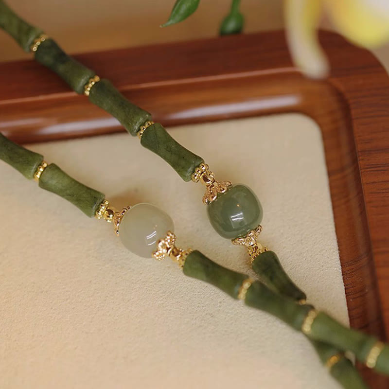 11 mm Peridot Hetian Jade Glücksarmband