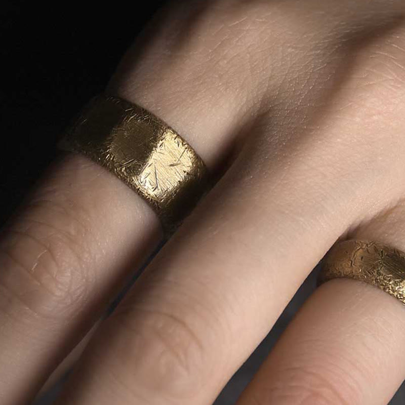 Verstellbarer Reichtumsring aus Kupfer und Messing | Spirituelle Heilung & Glück