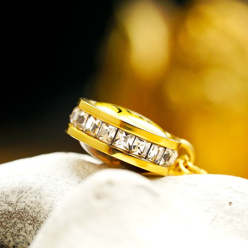 Buddha-Halskette aus Titanstahl | Grüne Tara & Gott des Reichtums-Symbol