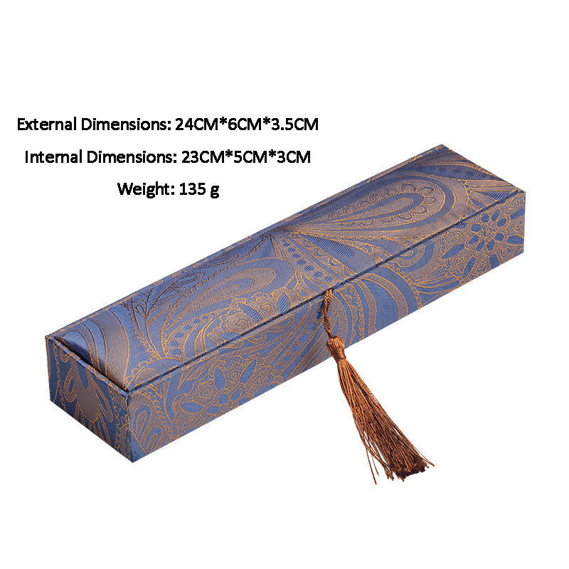 Blaue Schmuckaufbewahrungsbox für spirituelle Malas und Halsketten