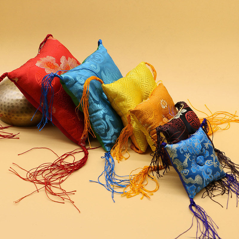 Tibetisches Klangschalenkissen 10-16cm mit Quastendekor