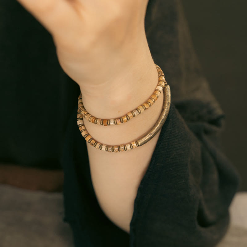 4 mm Sodalith-Bildjaspis-Harmonie-Weisheitsarmband