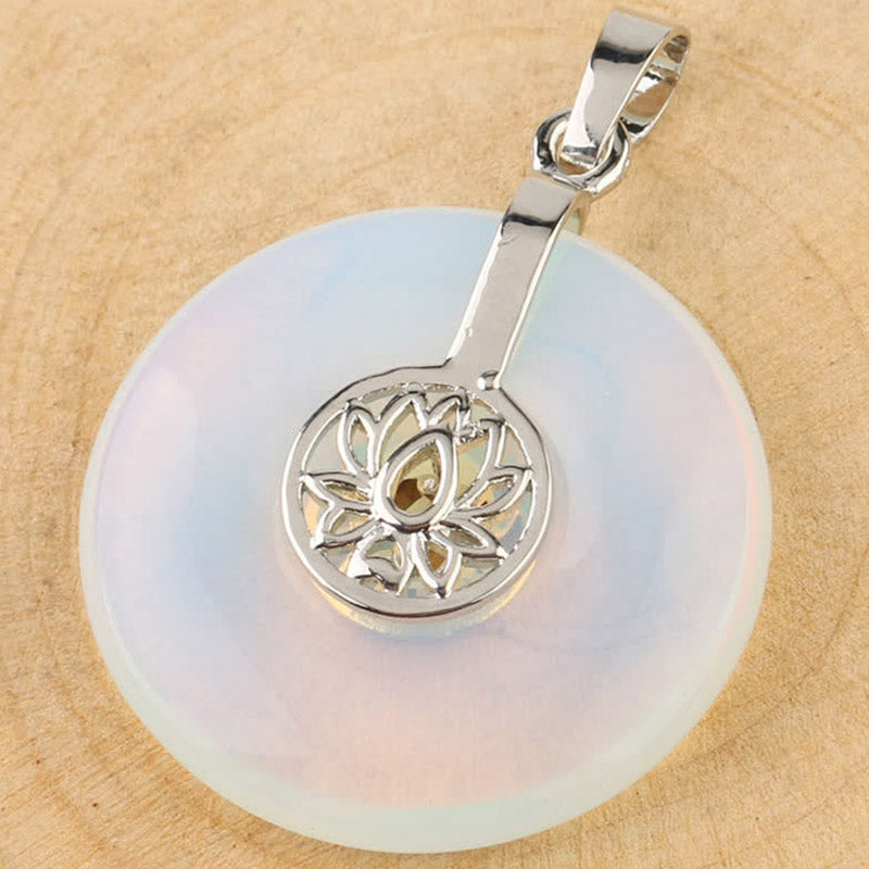 Verschiedene Kristalle Amethyst Pink Lotus Heilung Halskette