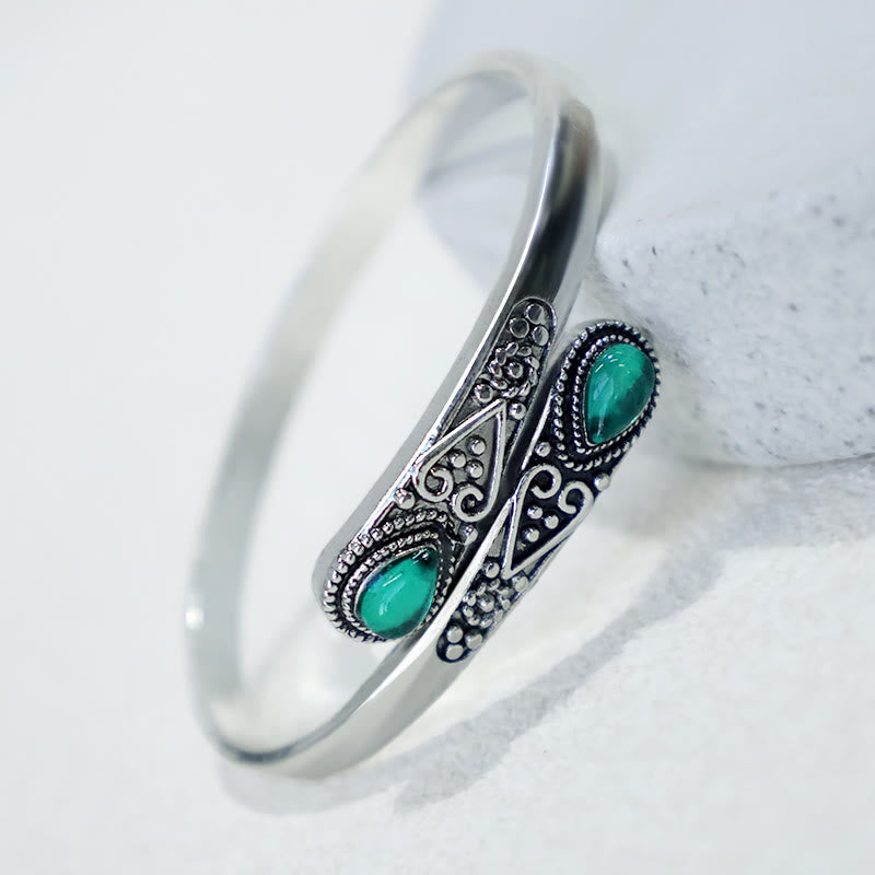 Zircon Healing Cuff Bracelet | Spiritual Protection & Wealth