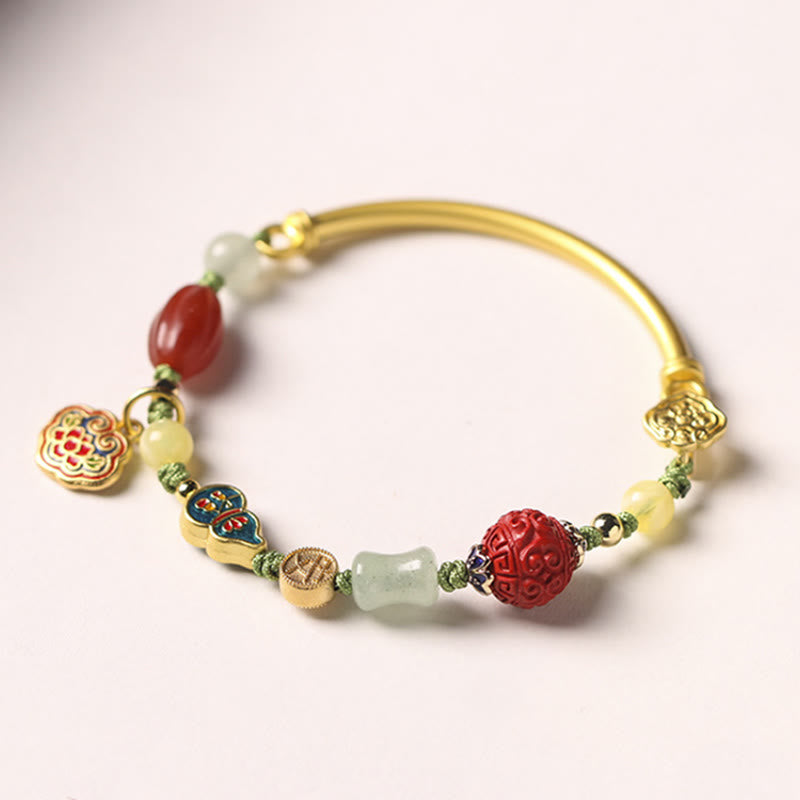 Copper Auspicious Clouds Wealth Bracelet for Luck & Prosperity