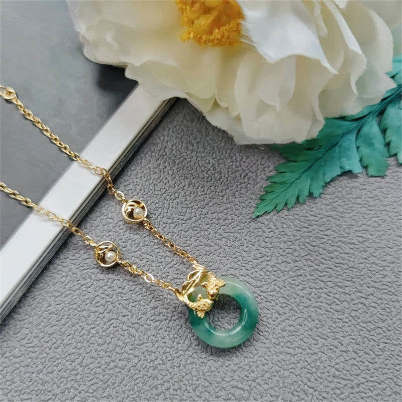 Cyan Jade Koi Fisch Heilung Harmonie Armband