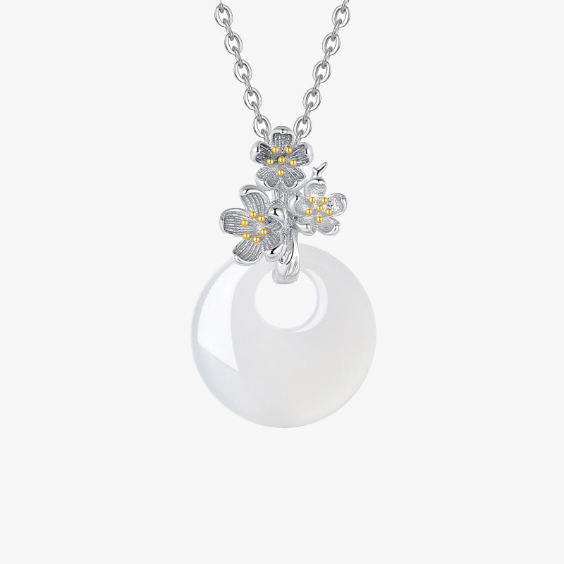925 Sterling Silver Chalcedony Harmony Pendant Necklace
