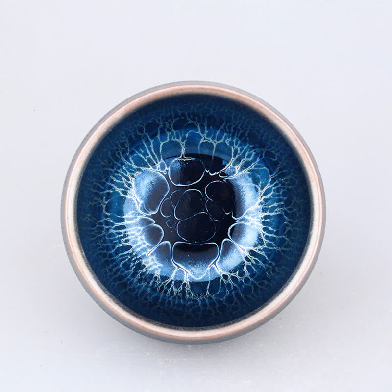 Handgefertigte Jian Zhan Keramik-Teetasse mit Drachenschuppen, 7,6 cm