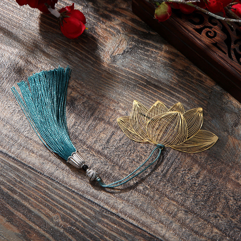 Lotusblume Messing Hohl Lesezeichen | Neuanfänge