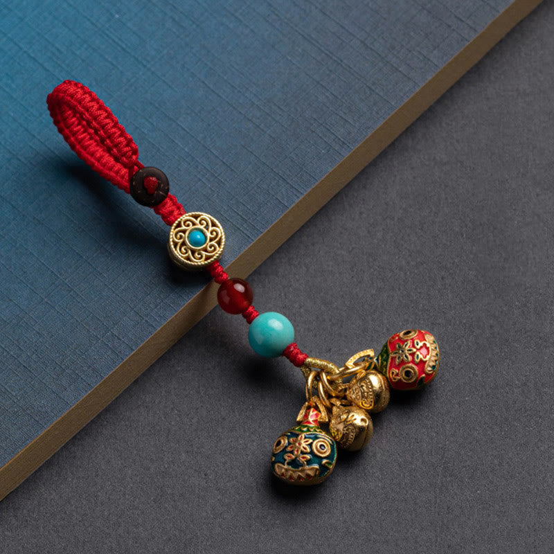 Gold Schluckendes Tier Familie Glück Schlüsselanhänger für spirituellen Reichtum