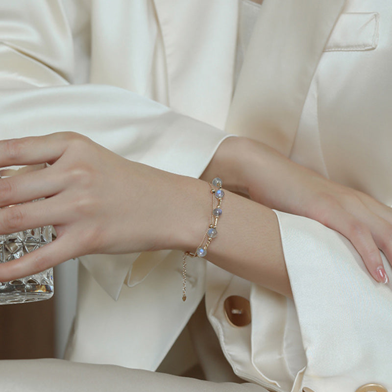 Mondstein Love & Calm 18K Gold Kettenarmband