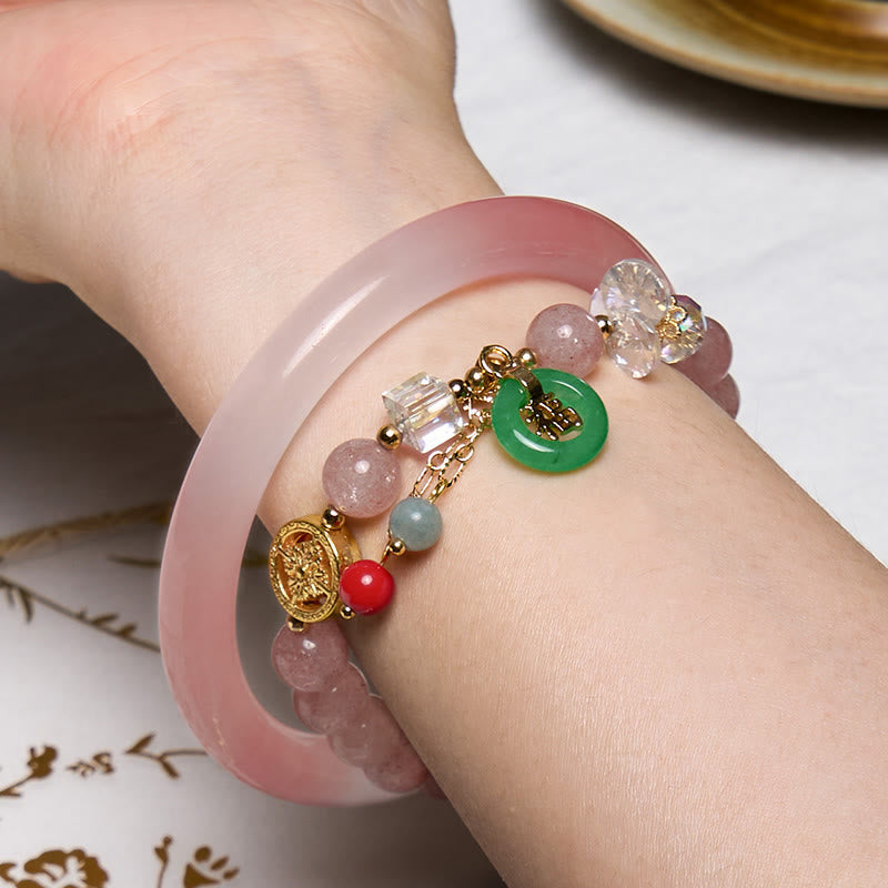 Strawberry Quartz & Pink Jade Love & Protection Bundle