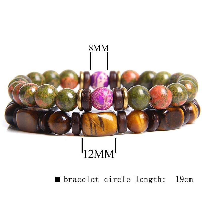 8 mm Tigerauge Kaiserstein Heilarmband für Meditation