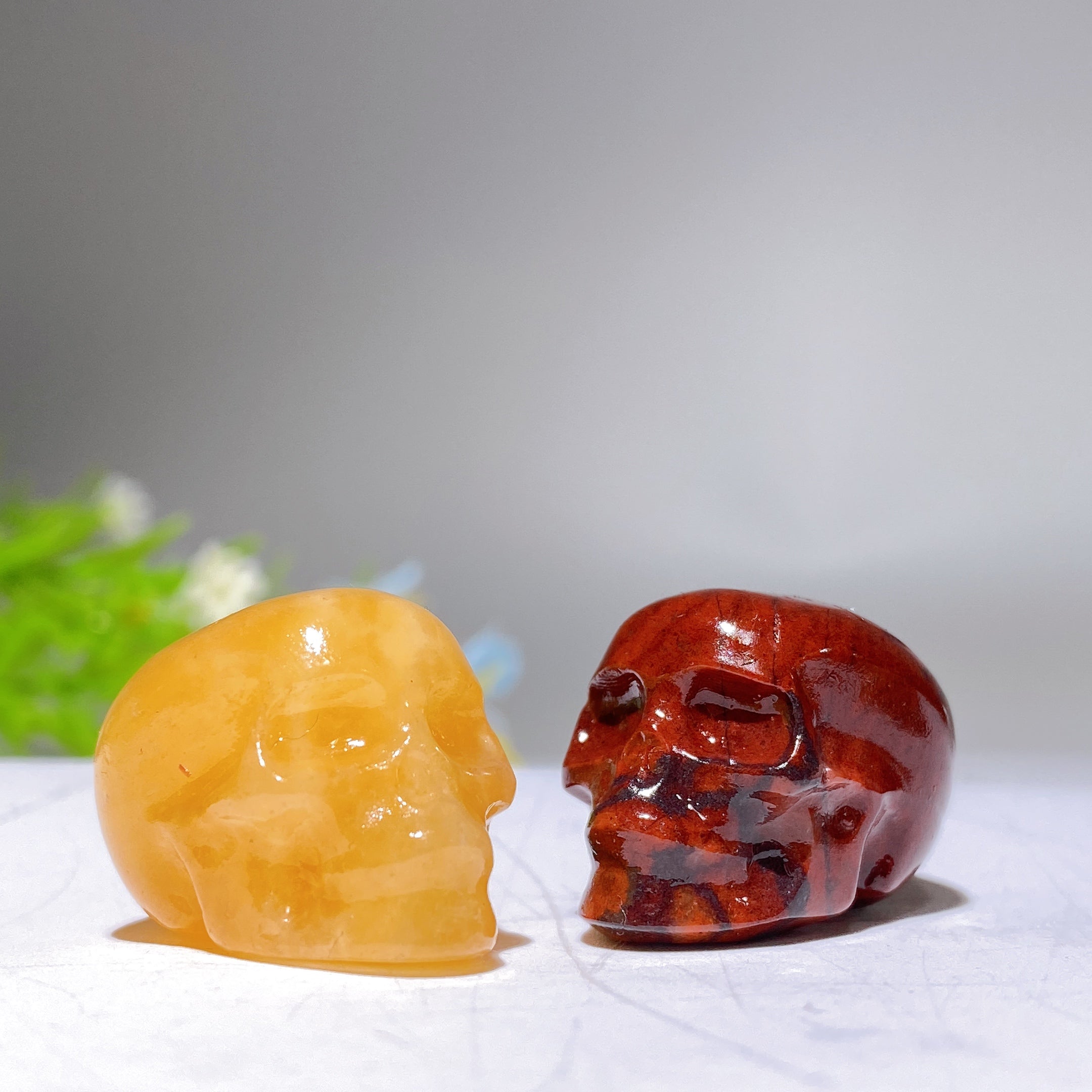 1,1 Zoll Kristallheilung Totenkopf Schnitzerei Vielfalt