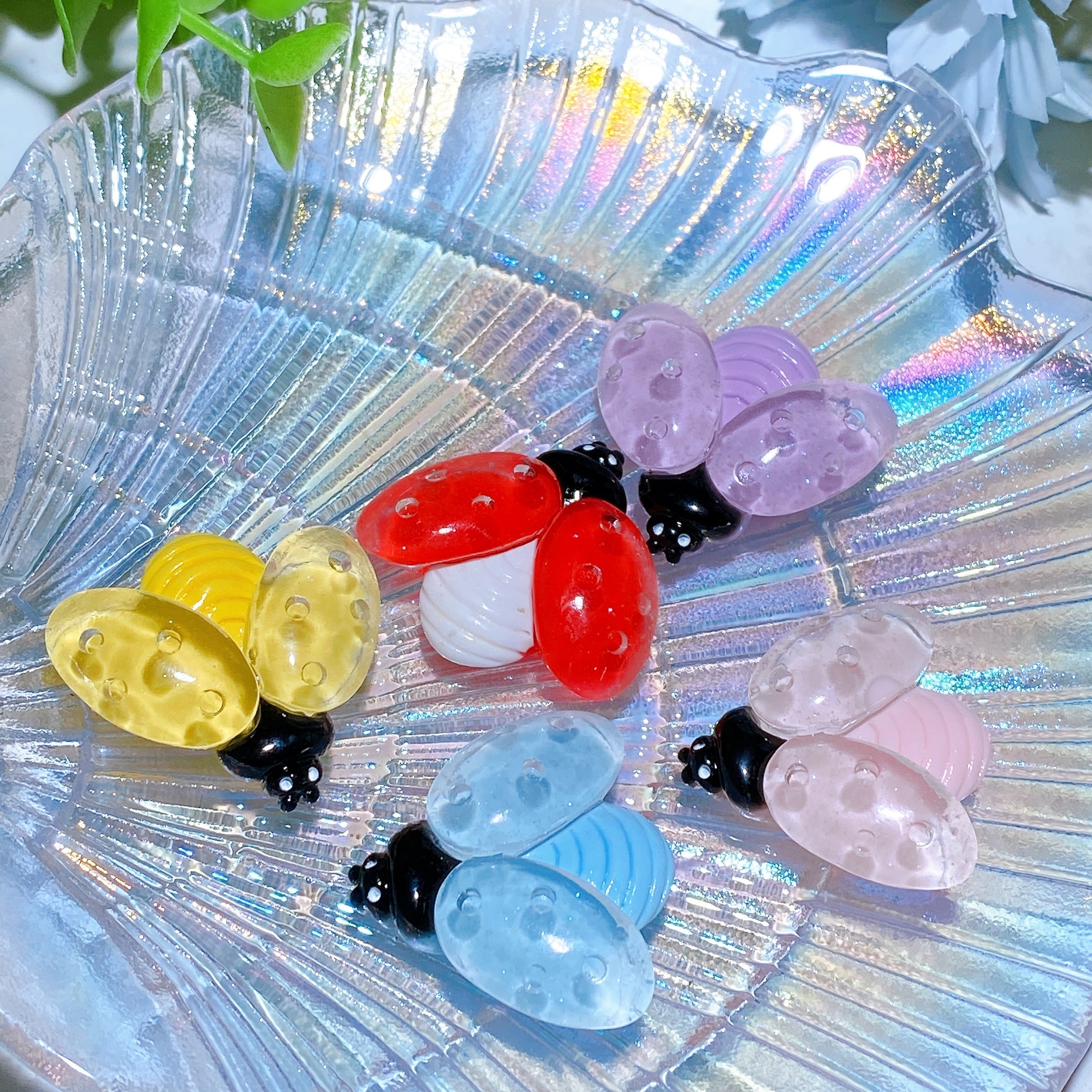 1,2 Zoll Harz-Feuerwurm-Kristallfigur zur Heilung