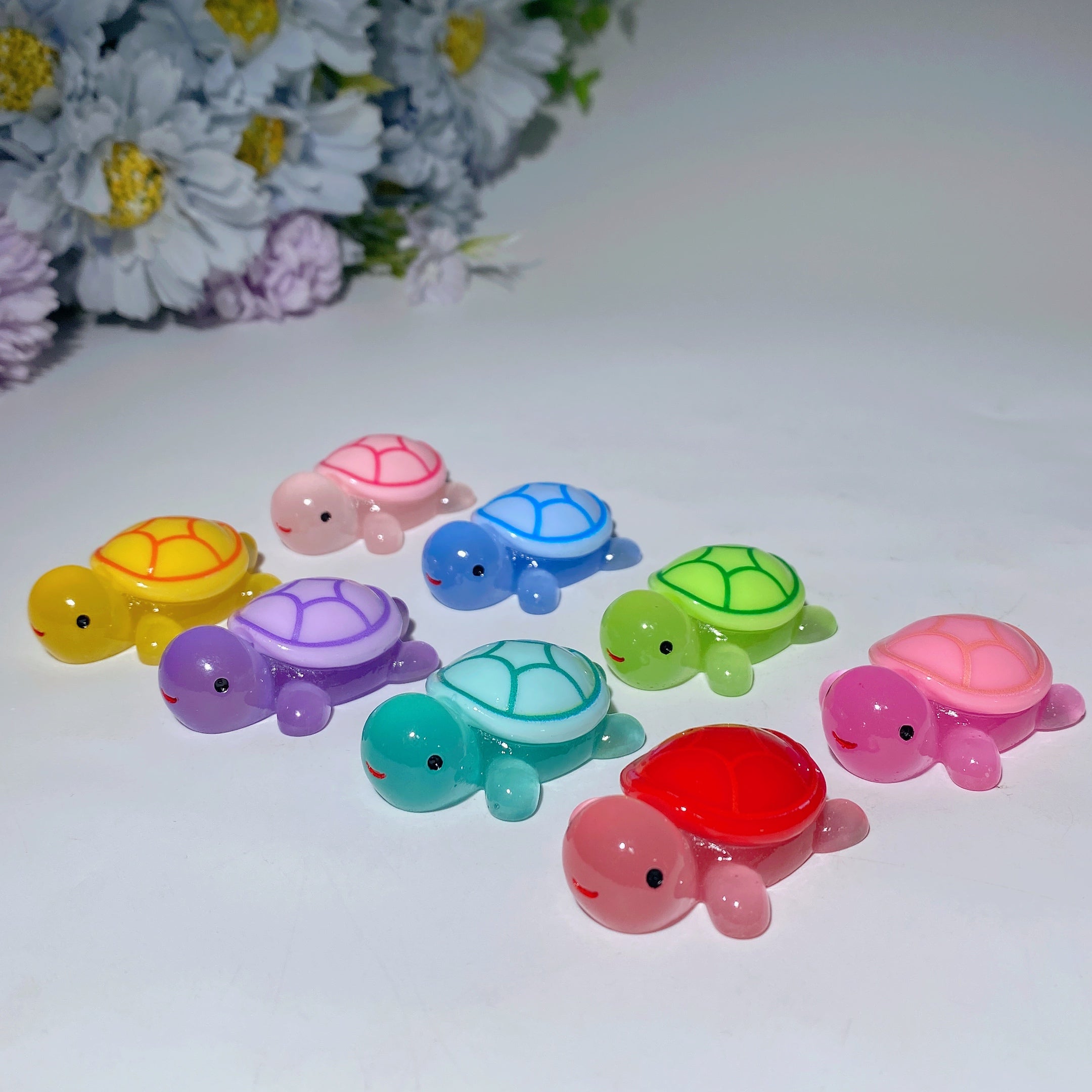 1,7 Zoll Mini-Leuchtschildkrötenfigur für spirituelle Heilung