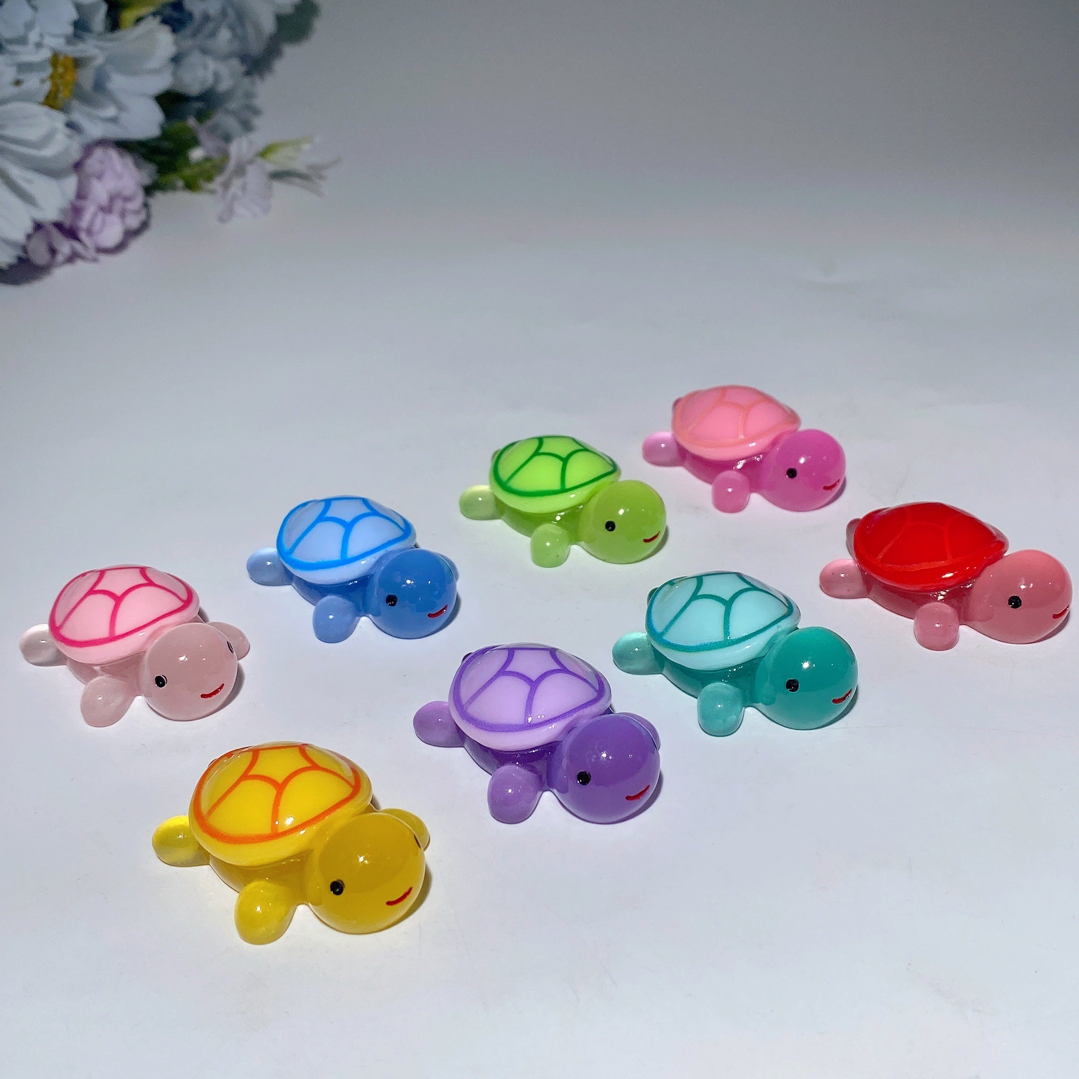 1,7 Zoll Mini-Leuchtschildkrötenfigur für spirituelle Heilung