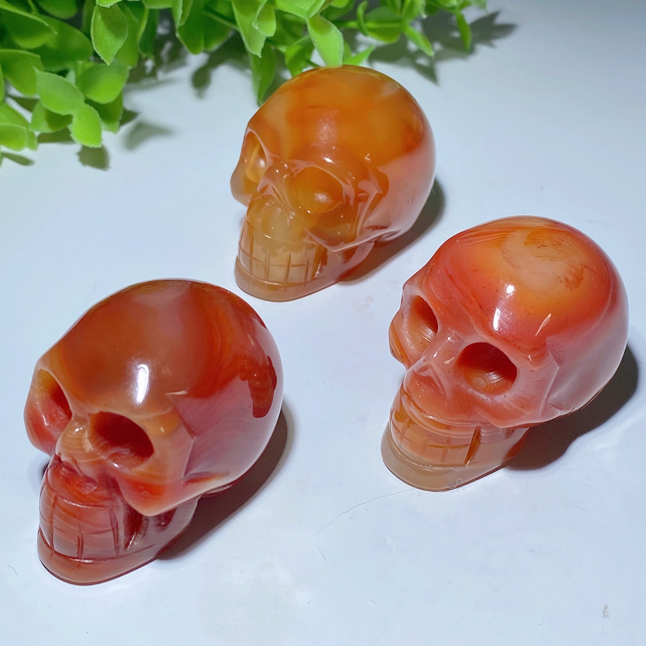 1.8-2.0 inch Carnelian Crystal Skull Carving for Healing
