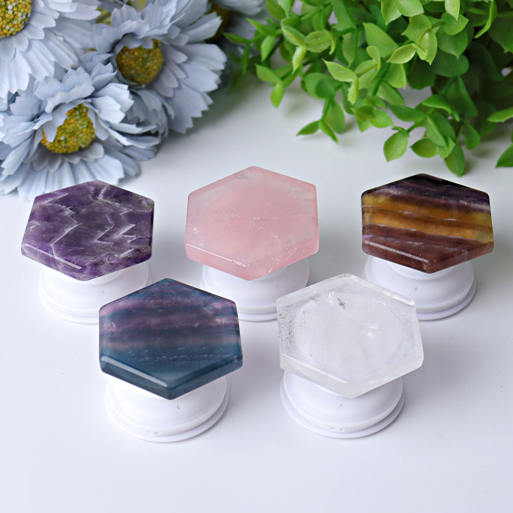 1,8" Sechseck-Kristall-Handyhalter für Energieheilung