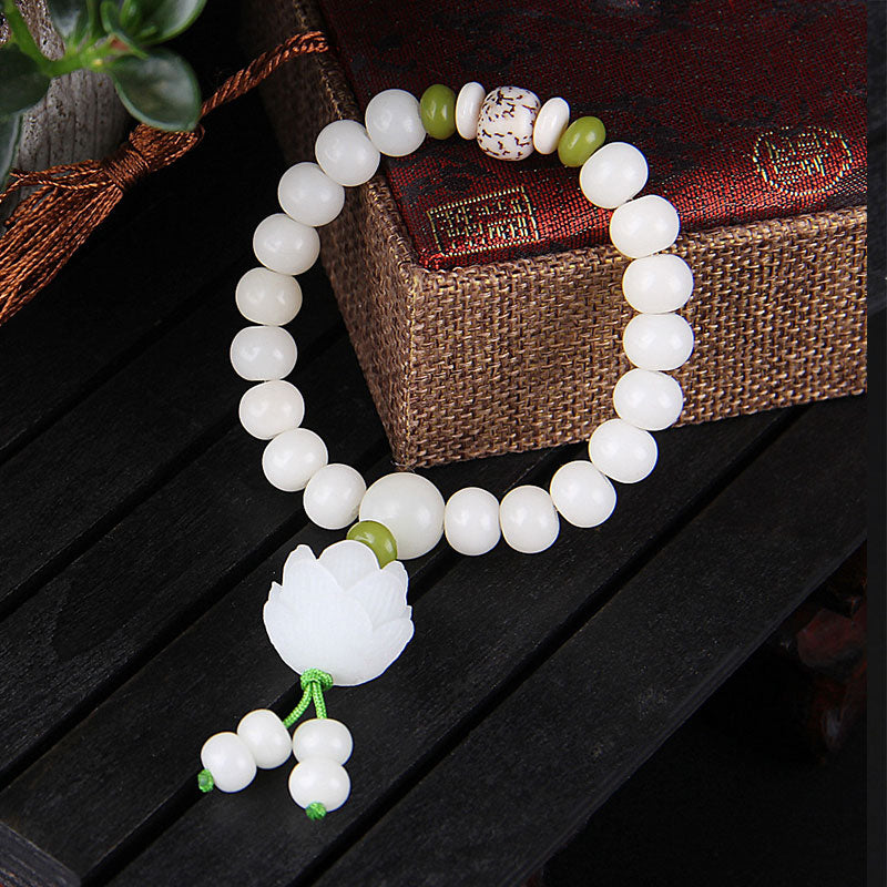 8 mm Bodhi Seed Lotus Armband für Glück und Erleuchtung