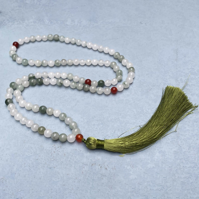 108 Perlen Tianshan Jade Mala Armband für Wohlstand und Glück
