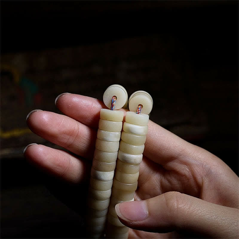 Mala-Armband aus Yakknochen mit 108 Perlen für Kraft und Gleichgewicht