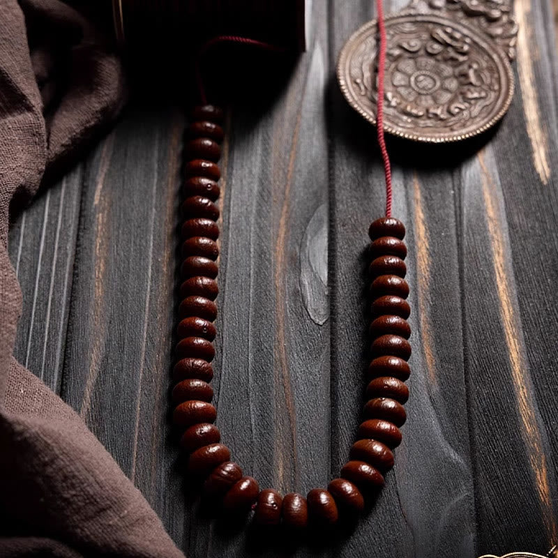 108 Perlen Bodhi Seed Mala Armband mit Hetian Cyan Jade Schutz