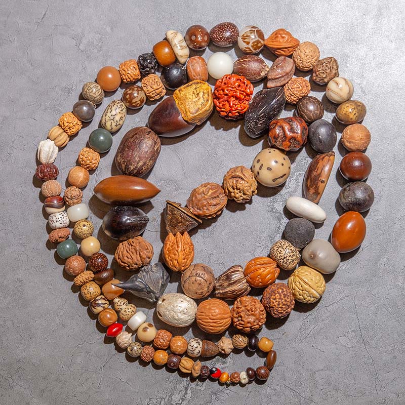 108 Perlen Bodhi Seed Mala Armband für Glück und Reichtum