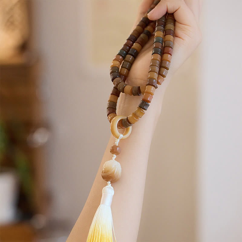 108 Perlen Bodhi Seed Mala Armband für Meditationsharmonie