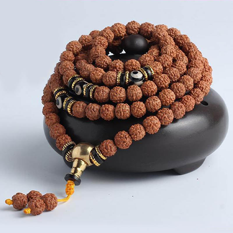 108 Perlen Bodhi Seed Mala Armband für Meditation & Glück