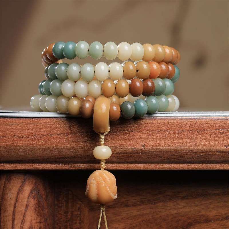 108 Perlen Bodhi Seed Mala Armband für Meditation Frieden