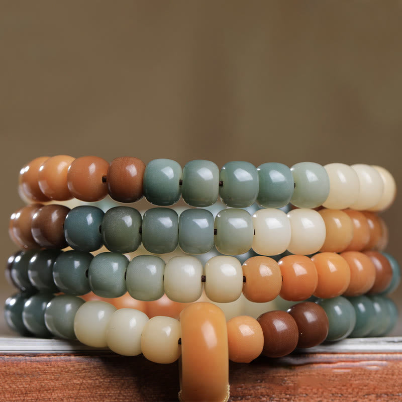 108-teiliges Bodhi-Samen-Mala-Armband mit grüner Tara für den Frieden