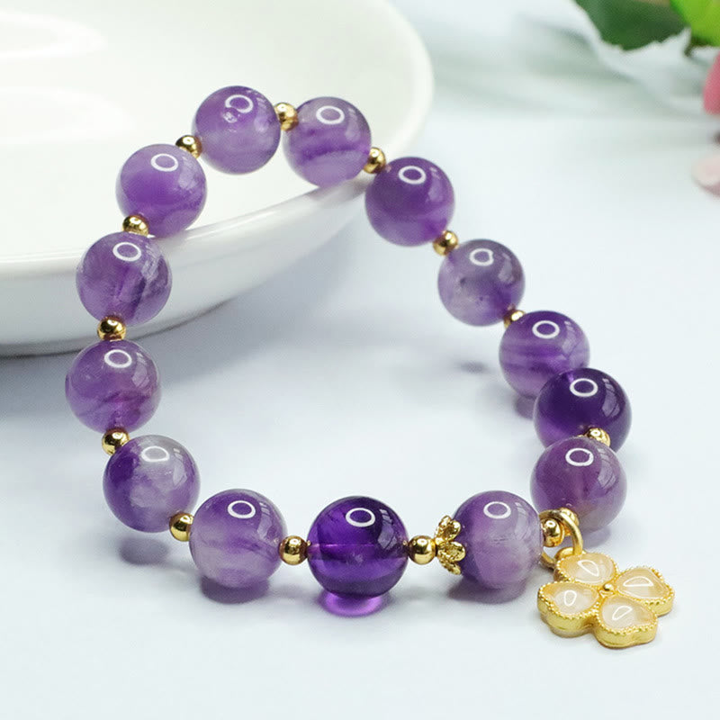 10 mm Amethyst-Charm-Armband „Inner Peace“
