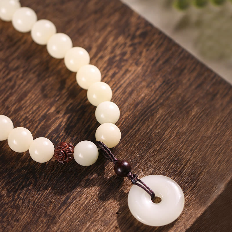 10 mm Bodhi-Samen-Lotusarmband aus grünem Sandelholz | Harmonie und Frieden