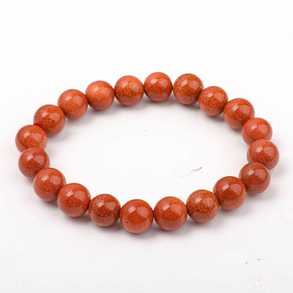 10 mm spirituelles Armband aus goldenem Sandstein zum Schutz
