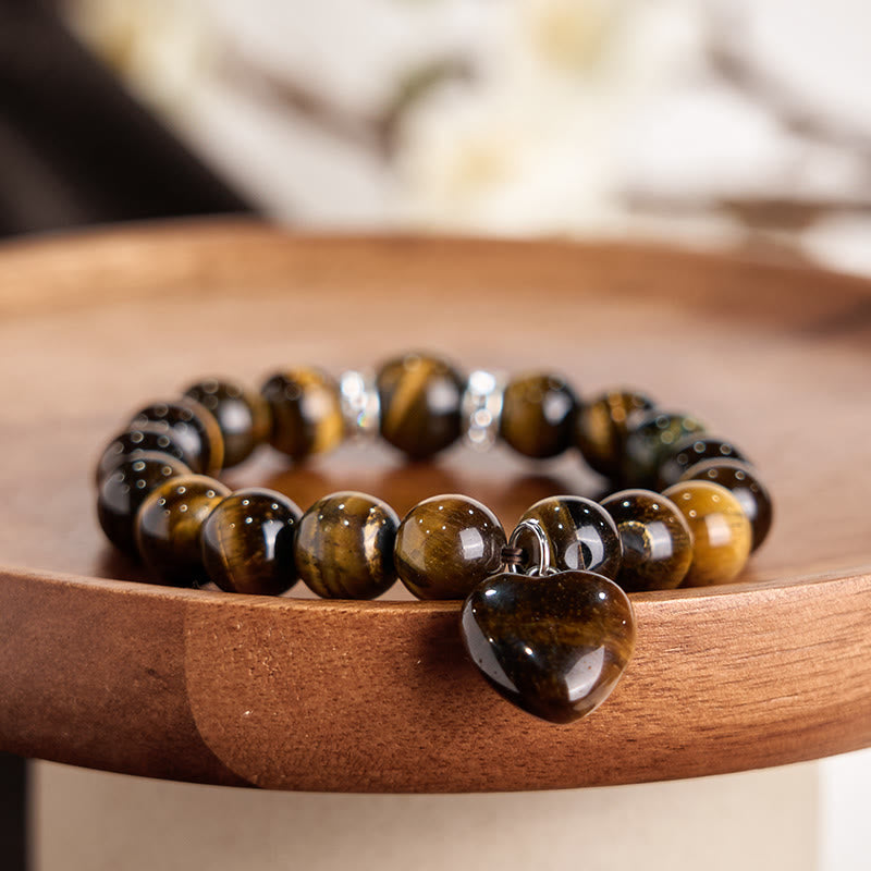 10 mm grünes Aventurin-Liebesherz-Balance-Armband