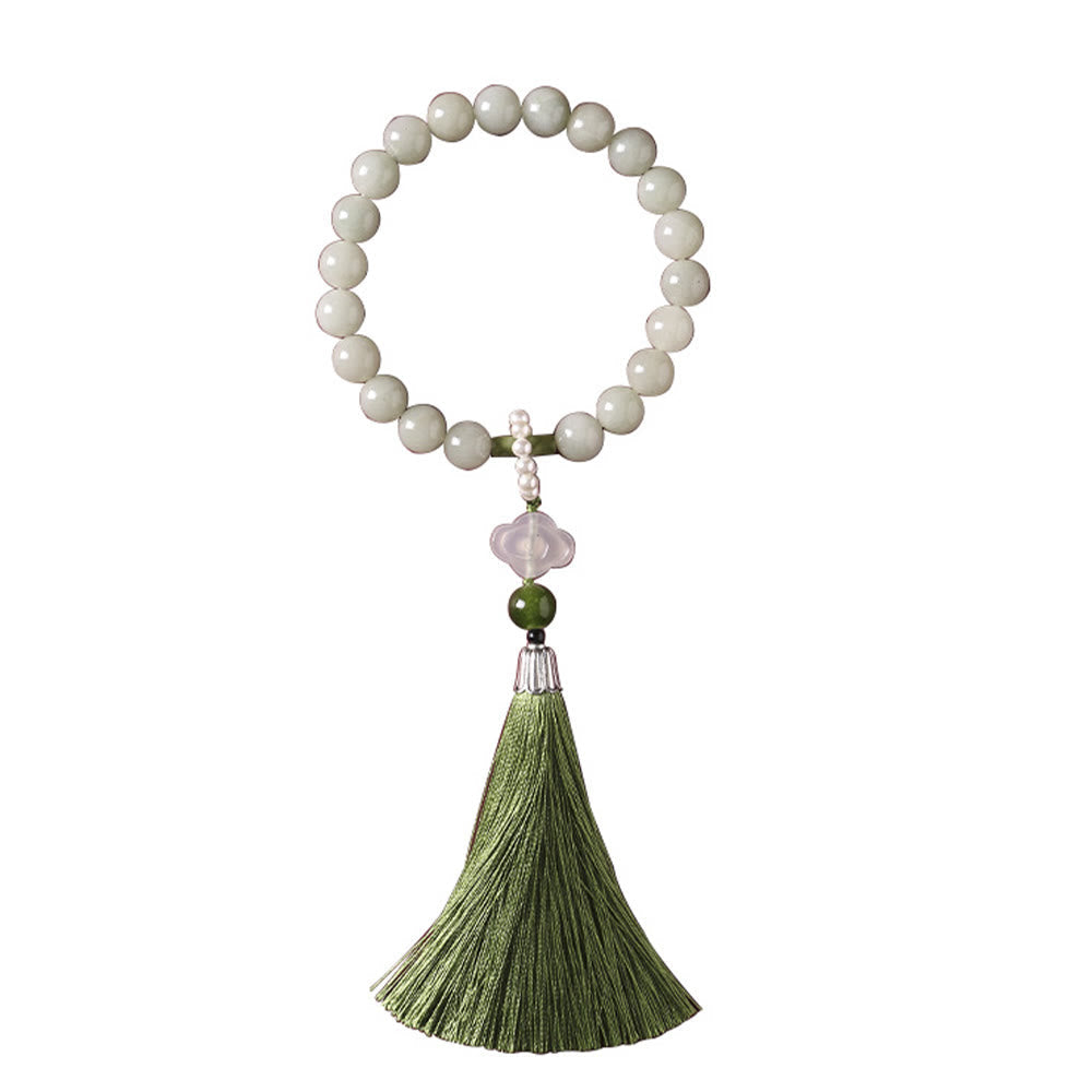 10 mm Jade-Wohlstands-Mala-Armband für Fülle