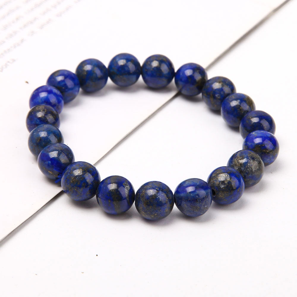 10mm Lapis Lazuli Bead Bracelet for Meditation Balance