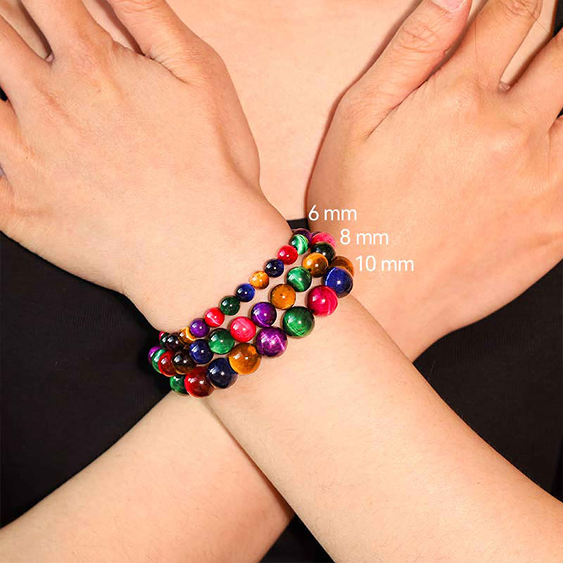 10 mm Tigerauge-Armband für Mut und innere Stärke