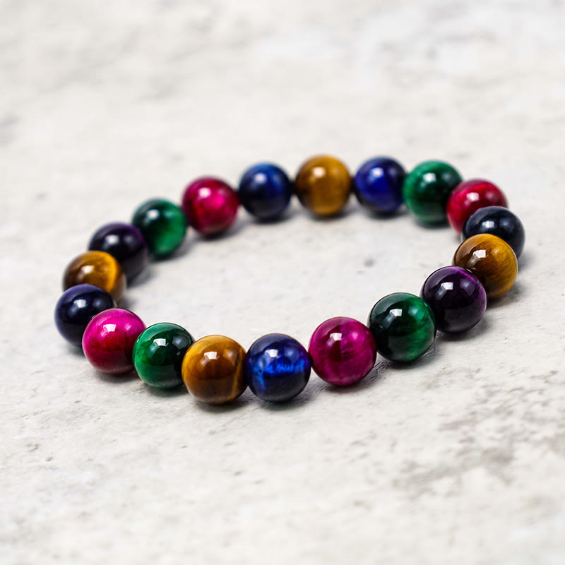 10 mm Tigerauge-Armband „Mut und Stärke“