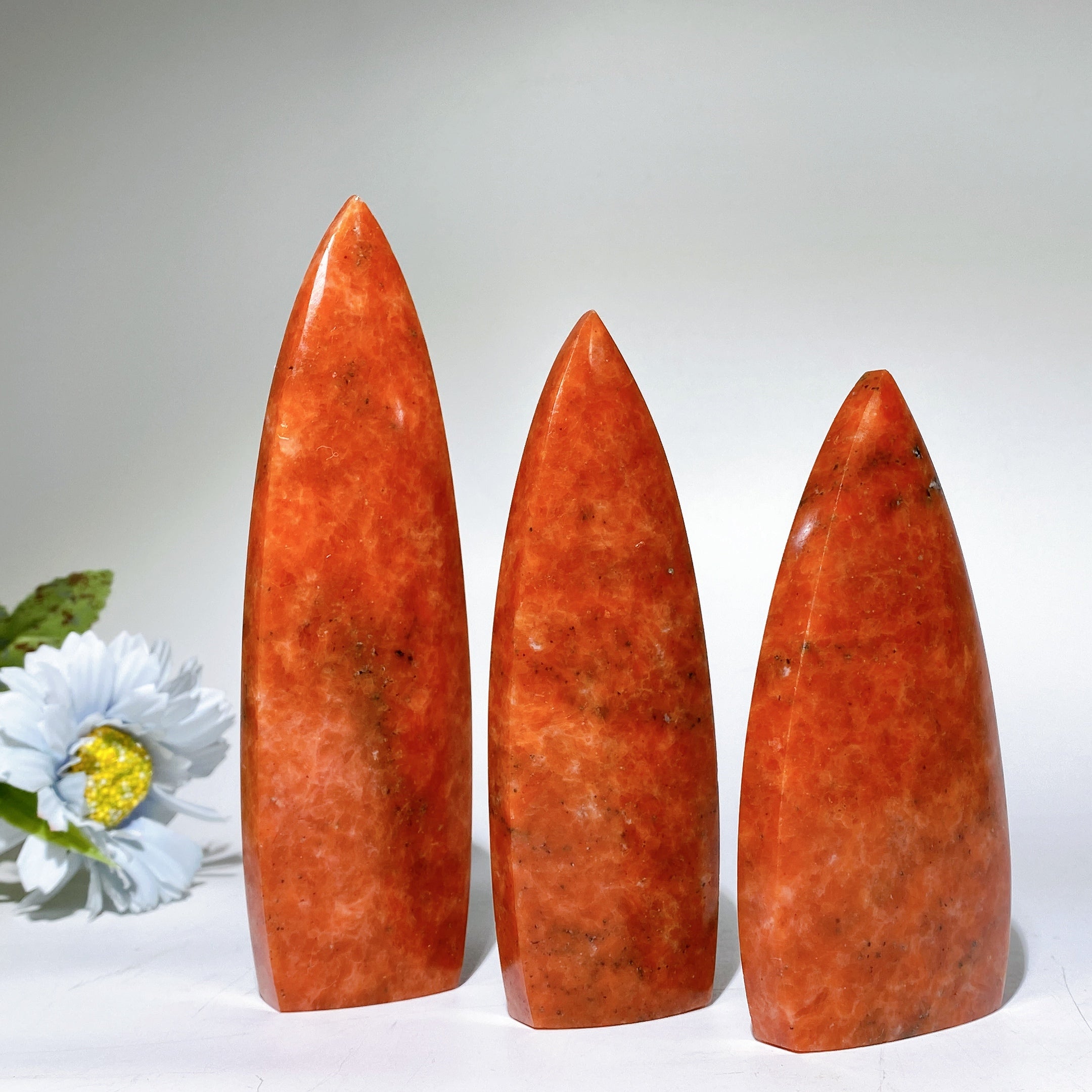 11–15 cm Sonnenstein-Kristall-Heilobelisk