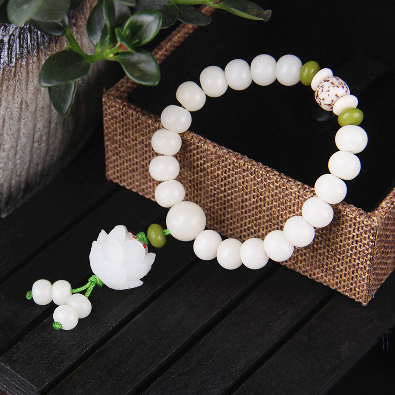 8 mm Bodhi Seed Lotus Armband für Glück und Erleuchtung
