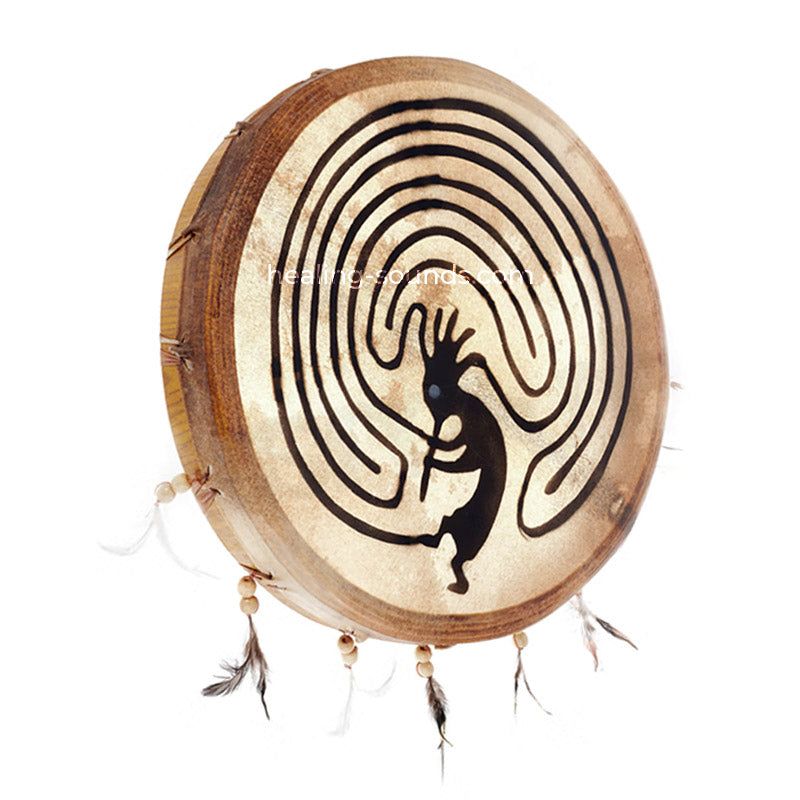 12" bis 18" handgefertigte Schamanen-Rahmentrommel - Ziegenhaut