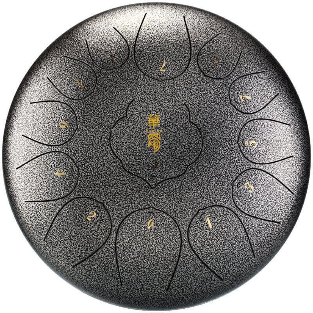 12-Inch Carbon Steel Tongue Drum with curved tone zones in C Major